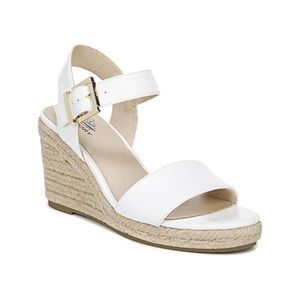 LIFE STRIDE VELOCITY Womens White Tango Round Toe Wedge Espadrille Shoes 11 M